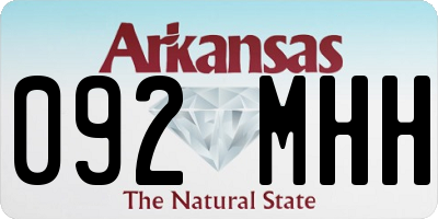 AR license plate 092MHH