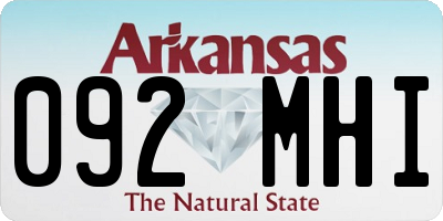 AR license plate 092MHI