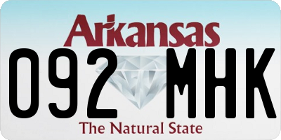 AR license plate 092MHK