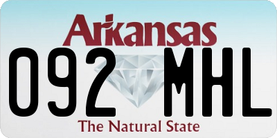 AR license plate 092MHL