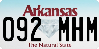 AR license plate 092MHM