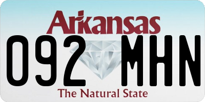 AR license plate 092MHN