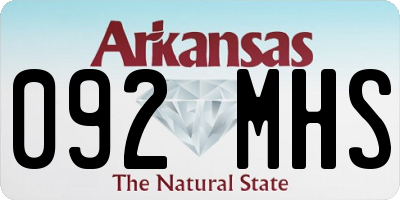 AR license plate 092MHS