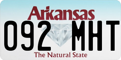 AR license plate 092MHT