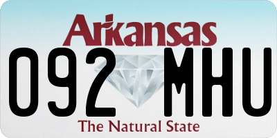 AR license plate 092MHU