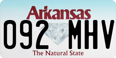 AR license plate 092MHV