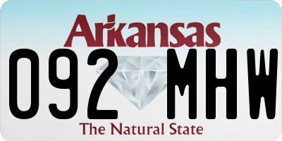 AR license plate 092MHW