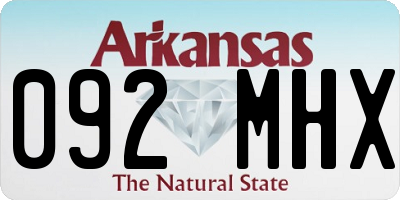 AR license plate 092MHX