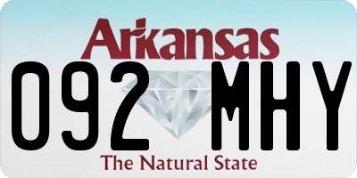 AR license plate 092MHY