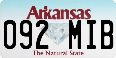 AR license plate 092MIB