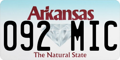 AR license plate 092MIC