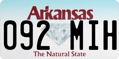 AR license plate 092MIH