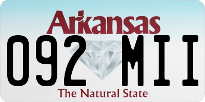 AR license plate 092MII