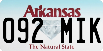 AR license plate 092MIK