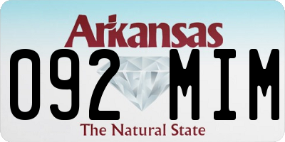 AR license plate 092MIM