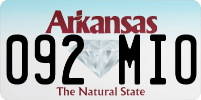 AR license plate 092MIO