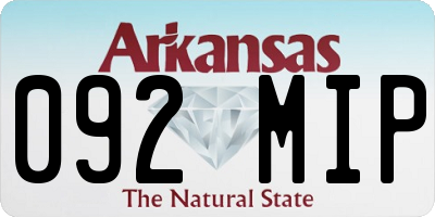 AR license plate 092MIP