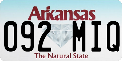 AR license plate 092MIQ