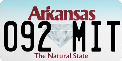 AR license plate 092MIT