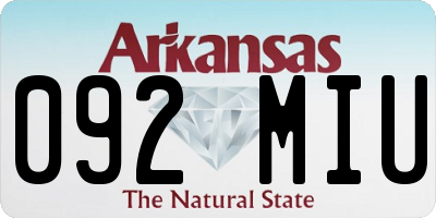AR license plate 092MIU