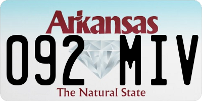 AR license plate 092MIV