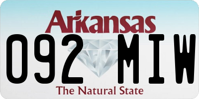 AR license plate 092MIW