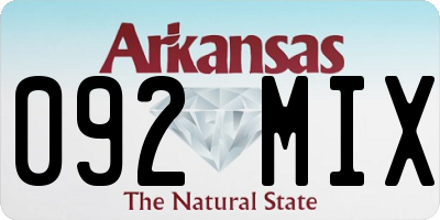 AR license plate 092MIX