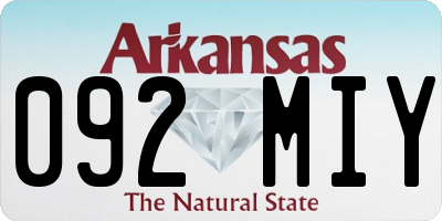 AR license plate 092MIY