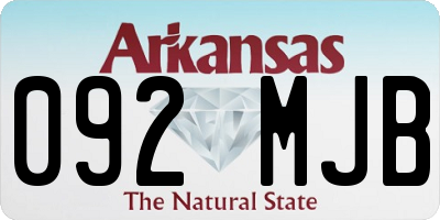 AR license plate 092MJB