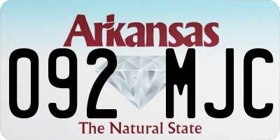 AR license plate 092MJC