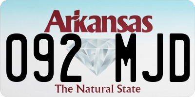 AR license plate 092MJD