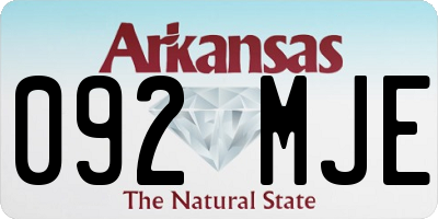 AR license plate 092MJE