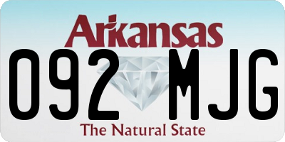 AR license plate 092MJG