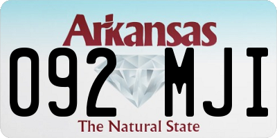 AR license plate 092MJI