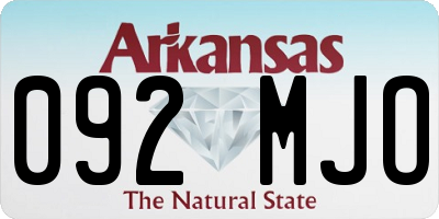 AR license plate 092MJO