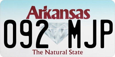 AR license plate 092MJP