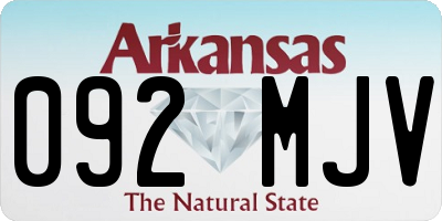 AR license plate 092MJV