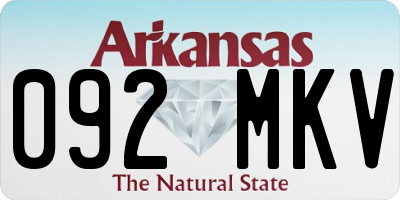 AR license plate 092MKV
