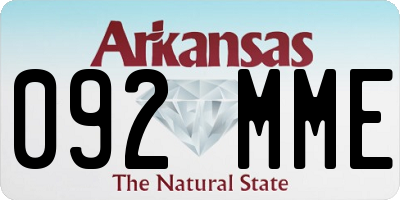 AR license plate 092MME