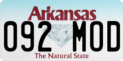 AR license plate 092MOD