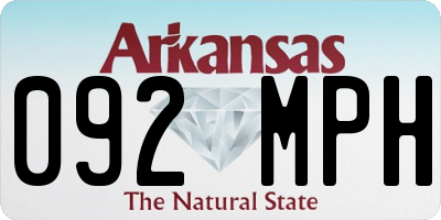 AR license plate 092MPH