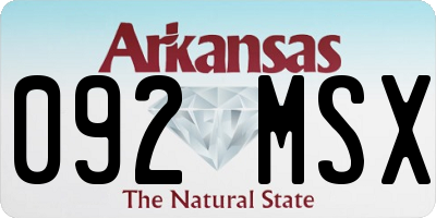 AR license plate 092MSX