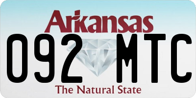 AR license plate 092MTC