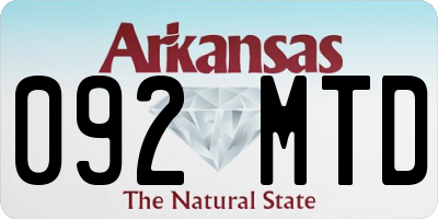 AR license plate 092MTD