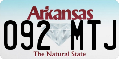 AR license plate 092MTJ