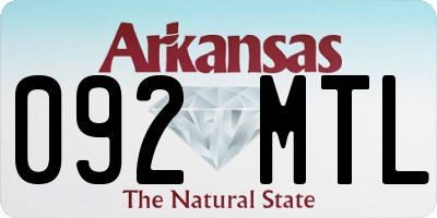 AR license plate 092MTL