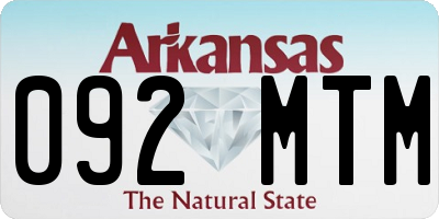 AR license plate 092MTM