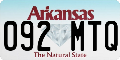 AR license plate 092MTQ