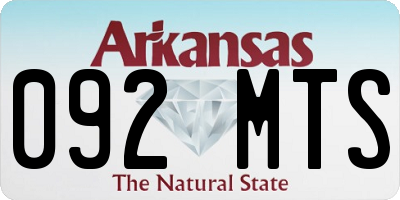 AR license plate 092MTS