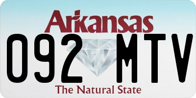 AR license plate 092MTV